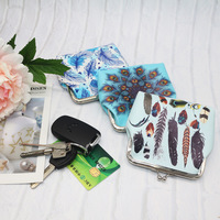 Logo Kustom PU Kantong Koin Dompet Wanita Kunci Tas Kosmetik Gesper Tas Bohemian Gesper Snap Penutupan Tas Lipstik