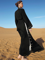 Nouveau modèle Abaya pakistanaise à Dubaï haute qualité Long Cardigan marocain Jersey caftan robe élégante grande taille Jalabiya vêtements