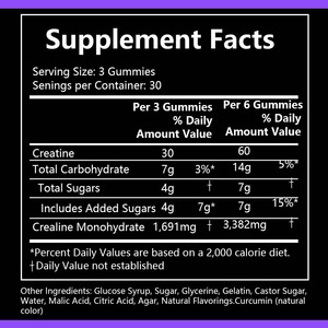Private Label Creatine Gummies with Nutritional Suplements Boost Muscle Strength and Power <b>Gummy</b> <b>Candy</b> - Product Image 2