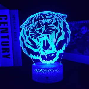 Sıcak Fırsat Hayvan Kaplan Şeklinde 3D LED Lamba Orijinal Aksiyon Figürü RGBw 16 Renkli LED Işık Kutusu USB Güç Kaynağı Dropshipping - Product Image 4