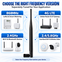 Antenne externe omnidirectionnelle pliable en caoutchouc à gain élevé 2.4G 5.8G WiFi 868MHz 4G-LTE pour module de routeur IoT