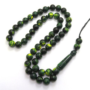 Resina Tesbih musulmano braccialetto di preghiera islamico perline 10mm 51 perline da uomo resina dorata Muslim preghiera <span class=keywords><strong>rosario</strong></span> - Product Image 5