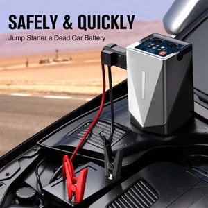 Démarreur de <span class=keywords><strong>batterie</strong></span> Kingshowstar avec lumière LED, compresseur d'air, pompe de gonflage, outil d'alimentation d'urgence pour voitures et camions 1800A - Product Image 2