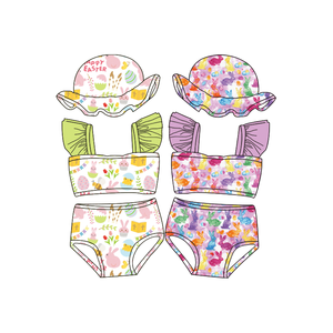 Maillot de bain Xinye 2026 pour enfants, nouveau maillot deux pièces à manches volantées pour <span class=keywords><strong>filles</strong></span>, mignon maillot de bain à séchage rapide pour bébé de 2 ans - Product Image 1