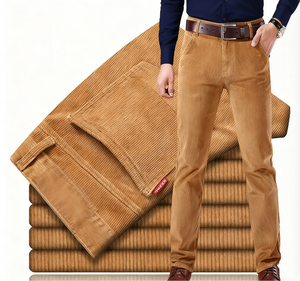 Pantaloni Casual da <span class=keywords><strong>Uomo</strong></span> in Corduroy, Modello Dritto, per Autunno e Inverno - Product Image 1