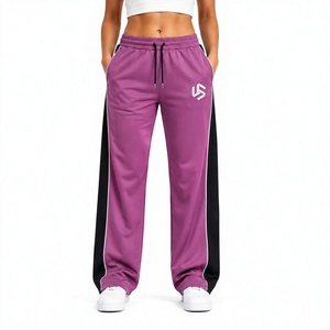 Custom Women's Winter Flat Casual Wide Leg Fleece Sweatpants Breathable OEM ODM Clothing Manufacturer for Wholesale Bulk Order - Product Image 1