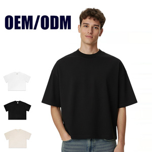 Camisetas de algodón al por mayor, cuello redondo, 260 g/m², lisas, de manga corta, para hombre, personalizadas con impresión. - Product Image 3