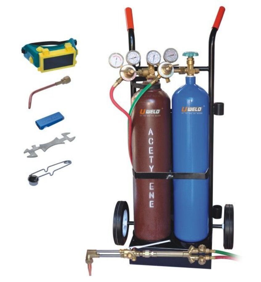 Soldadura de Gas y corte kit incluye cilindro de oxígeno UW-1515-A