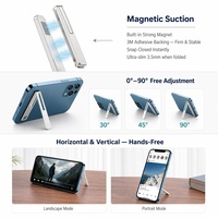 Soporte magnético para teléfono de aleación de aluminio de 3,5mm, soporte de escritorio Invisible plegable, soporte Universal Horizontal y Vertical de múltiples ángulos
