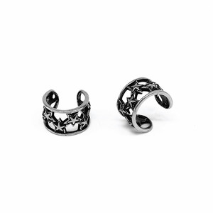 Stylish Star Pattern <b>Cuff</b> <b>Earrings</b> Stainless Steel Geometric Design For Men And Women Fashion Jewelry Non Pierced Ear Clips - Product Image 5