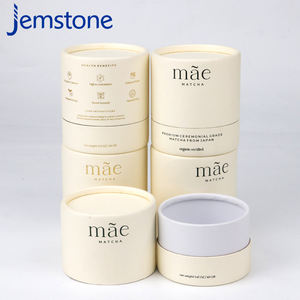 Emballage personnalisé en tube de papier kraft pour poudre de matcha écologique, boîte-cadeau cylindrique en carton, mélange de thé de qualité alimentaire - Product Image 3