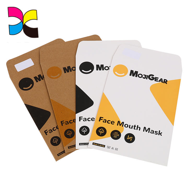 Конверты из крафт-бумаги коричневого/белого цвета с индивидуальным дизайном