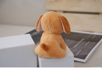 Mini Ornement en Peluche Chien Moelleux Assis, Accessoire en Peluche en Forme de Chien pour Pendentif de Sac et Décoration Faite Main