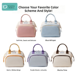 Mochila de Maternidad de Gran Capacidad en Nailon, Estilo Bolso de Mano para Mujer, Impermeable, Aislante, en Colores Pastel, para Salidas con Bebé - Product Image 4