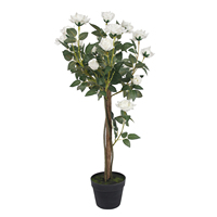 PZ-3-150 Arbre artificiel en plastique personnalisé, camélia, plante verte, rose artificielle avec pot pour la décoration de la maison