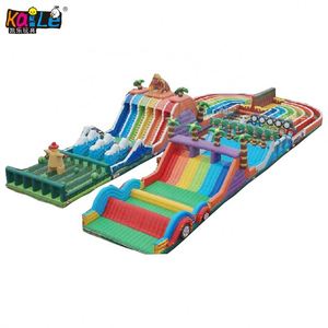 Château gonflable avec toboggan pour enfants, thème dinosaures jurassiques, prix d'usine KAILE, garantie 3 ans, en vente - Product Image 3