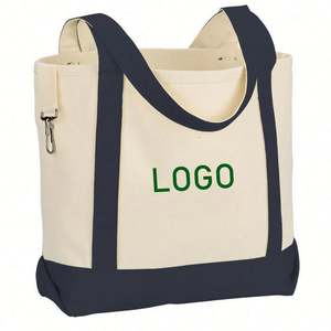 High Quality Wholesale <b>Travel</b> Canvas Bag Weekender Printed Luggage Organic Canvas Bag Cotton with Zipp - Product Image 3