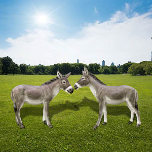 Personalizzabile in resina moderna asino scultura grande arte all'aperto pezzo per il <span class=keywords><strong>giardino</strong></span> o prato statua decorativa in spazi pubblici - Product Image 1