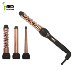 Curling Iron Hair Interchangeable Hair Curling Iron Heat Transfer Printing Hair Spin Titanium Barrel Hair Styling Clicks Set Salon Equipment