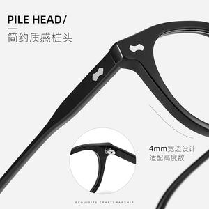 Montures de lunettes ovales en acétate 88012 anti-UV, monture complète unisexe, lunettes de vision de près, origine Danyang - Product Image 4