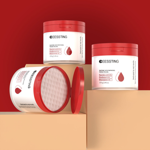 Tampons exfoliants exfoliants pour peau sujette aux éruptions, améliorant la texture et apaisant les irritations, acide succinique, panthénol, avec logo personnalisé - Product Image 1