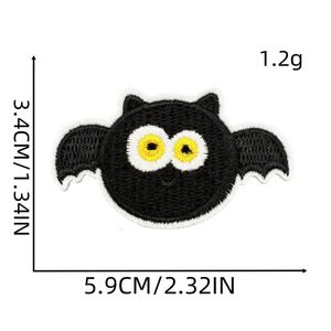 Cute Iron on Embroidery Halloween <b>Cat</b> Goost Spider Bat Patch <b>for</b> Kids <b>Clothes</b> Hat Decoration - Product Image 3