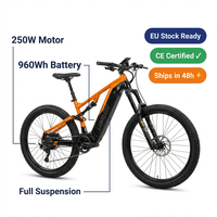 VTT électrique tout-terrain LANKELEISI MG600 Pro 29 pouces à suspension intégrale 250W avec capteur de couple
