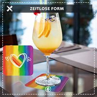 Arc-en-ciel 6 pièces LGBTQ tapis de bière accessoires fierté tapis de bière fierté drapeau sous-verres pour lunettes décor