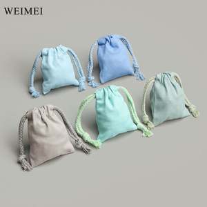 Bolsa con cordón de muselina de algodón WEIMEI, bolsa de regalo de embalaje de joyería con logotipo personalizado - Product Image 3