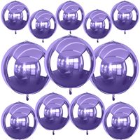 Ballons en feuille 4D multi-tailles, métalliques, en Mylar, auto-scellants pour anniversaire, mariage, Saint-Valentin, fête prénatale, décoration murale