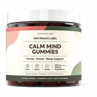 Gummies Fraise Esprit & Corps les plus vendues, pour le soulagement quotidien du stress, l'équilibre de l'humeur, la concentration cognitive et la relaxation nocturne, 60 OEM