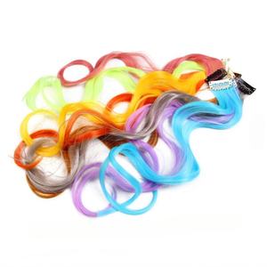 คลิปต่อผมสังเคราะห์แบบคลื่นธรรมชาติยาว 40 <span class=keywords><strong>สี</strong></span> <span class=keywords><strong>ไฮ</strong></span><span class=keywords><strong>ไล</strong></span><span class=keywords><strong>ท์</strong></span><span class=keywords><strong>สี</strong></span>รุ้ง ทนความร้อน สำหรับเด็กผู้หญิง - Product Image 1