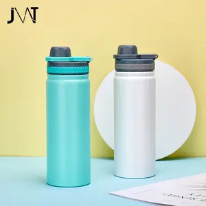 JWT Logo personnalisé 500ml 750ml bouteille à vide étanche en acier inoxydable bouteilles thermos isolées de sport à double paroi avec crochet