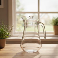 Bouteille en acrylique de 1,5 L avec couvercle et poignée, format généreux, qualité alimentaire, pour liquides chauds et froids – Vente en gros usine
