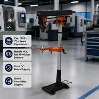 Presse à percer radiale 550W, perceuse d'établi 33 pouces, 360 °   Table de travail rotative en fonte pour perçage en atelier