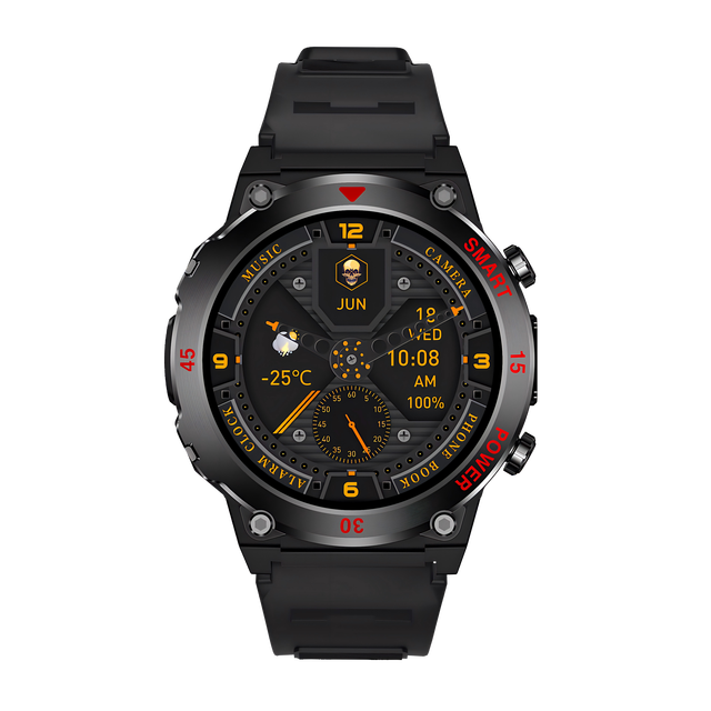 Round Display Sports Smart Watch 1.52 Inch HD Display Stop Watch Multi Function Sports Fitness BT Calls Global Version Plastic