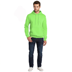 Men's Reflective Pullover <b>Hoodie</b> 100% Cotton Gym Wear for Winter <b>Workout</b> Jogging Running and Fitness for Adults and Boys - Product Image 1
