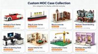 Jouet de construction en plastique éducatif personnalisable, modèle de ville créative, jouets de construction sur mesure