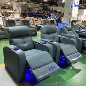 Set <span class=keywords><strong>Sofa</strong></span> berbaring kekuatan desain Modern kualitas tinggi bingkai kayu Home Theater Hotel bioskop ruang tamu furnitur - Product Image 4