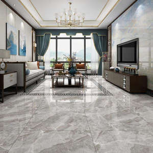 Piastrelle in Gres Porcellanato Lucido 60x120 Bianco Carrara, Fornitore Foshan, Piastrelle in Ceramica 600x1200 per Pavimenti, Vendita all'Ingrosso - Product Image 2