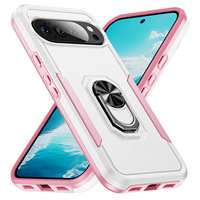 Coque de protection intégrale antichoc robuste avec anneau métallique intégré pour Google Pixel 8 Pro, incluant protection d'écran et de lentille d'appareil photo
