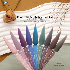 Gel UV à faible émission de chaleur pour extension d'ongles, couleur foncée, haute viscosité, pour hiver rigoureux, sans HEMA ni TPO, en pot, OEM - Product Image 2