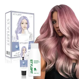 Özel etiket doğal saç boyası seti 15 renk amonyak ücretsiz kalıcı saç rengi kremi