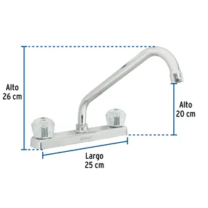 Master con 24 unità Mixer 8 'lavello cromato, collo lungo, acrilico, di base - Product Image 3