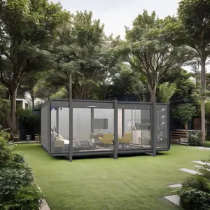  Prefab Huis Luxe Hotel Modulaire Villa 2 Slaapkamer Prefab Huizen Geprefabriceerde Gebouw Ruimte Capsule Geprefabriceerde Hutten