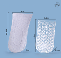 2/3/4 couches Semelle intérieure d'ascenseur invisible augmentant la hauteur Coussin d'air réglable Talon Plug-in Chaussure de levage pour hommes et femmes
