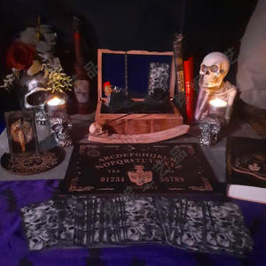 Tabla <span class=keywords><strong>Ouija</strong></span> 2025 con Polilla de Calavera y Luna de Madera Decoración Gótica o de Bruja Juego de Espíritus Práctica Oculta Regalo de Halloween - Product Image 6
