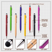 Stylo bille de luxe fin et coloré, 2-en-1 avec fonction tactile, en métal, personnalisable avec logo, idéal pour cadeau – Meilleures ventes
