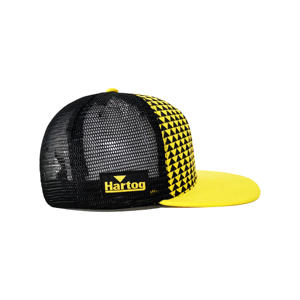 6面板聚酯棒球帽左全印前标志右下角平边刺绣标志黑色网眼 - Product Image 3