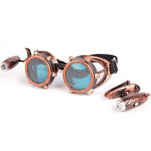 Lunettes de soudeur rétro punk pour hommes et femmes avec petite lampe, style gothique cosplay steampunk, vente en gros - Product Image 5